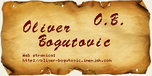 Oliver Bogutović vizit kartica